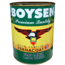 Boysen Permacoat Flat Latex, 701 White, 1L